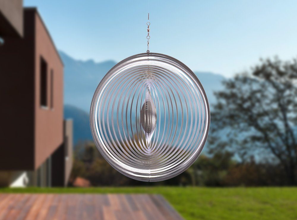 ILLUMINO Deko-Windrad Edelstahl Windspiel Kreis -L günstig online kaufen