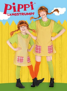 Maskworld Kostüm Pippi Langstrumpf Strümpfe, Original Pippi Langstrumpf Strümpfe für Erwachsene