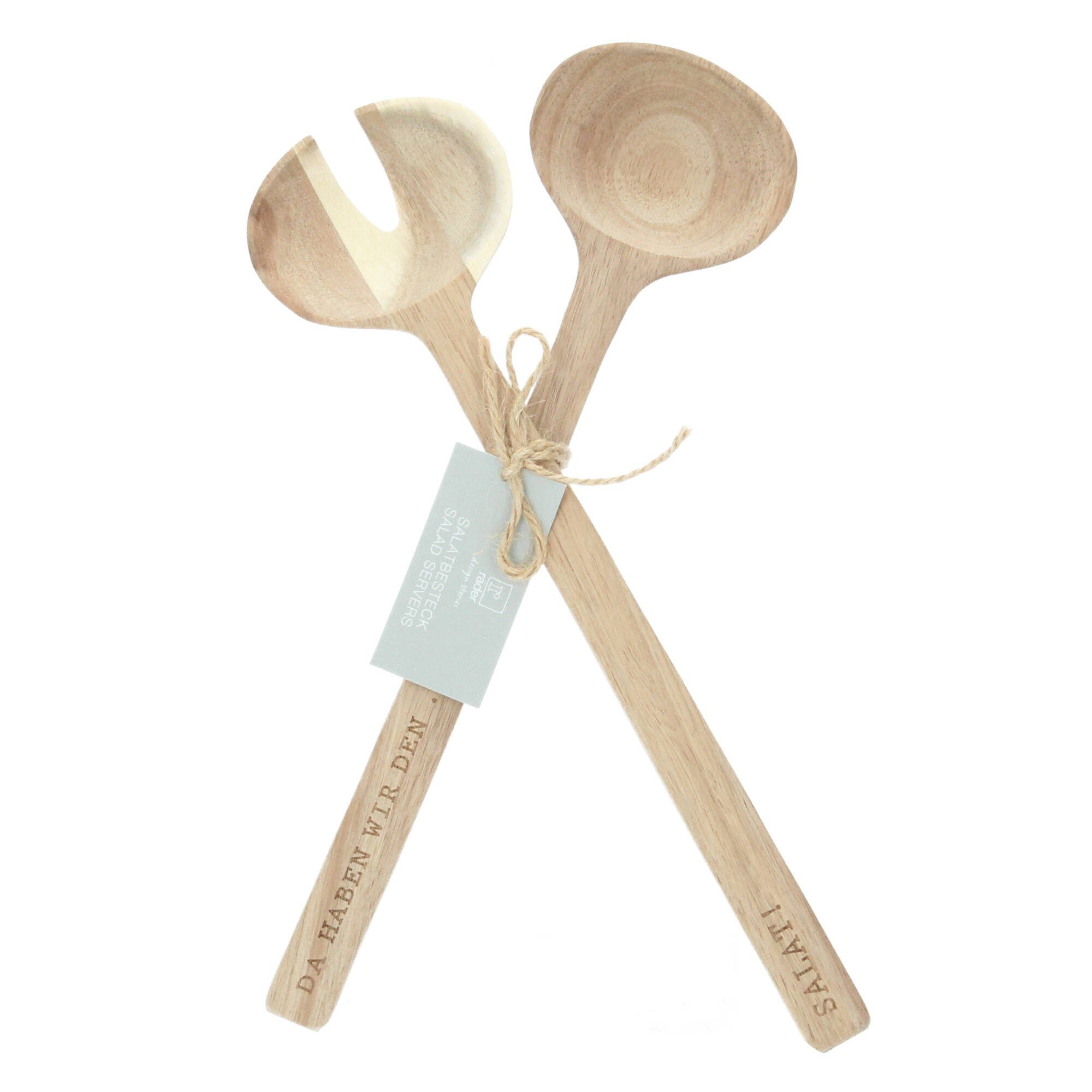 Räder Servierplatte mit Spruch Da haben wir den Salat Akazienholz 30 cm. € 19,95