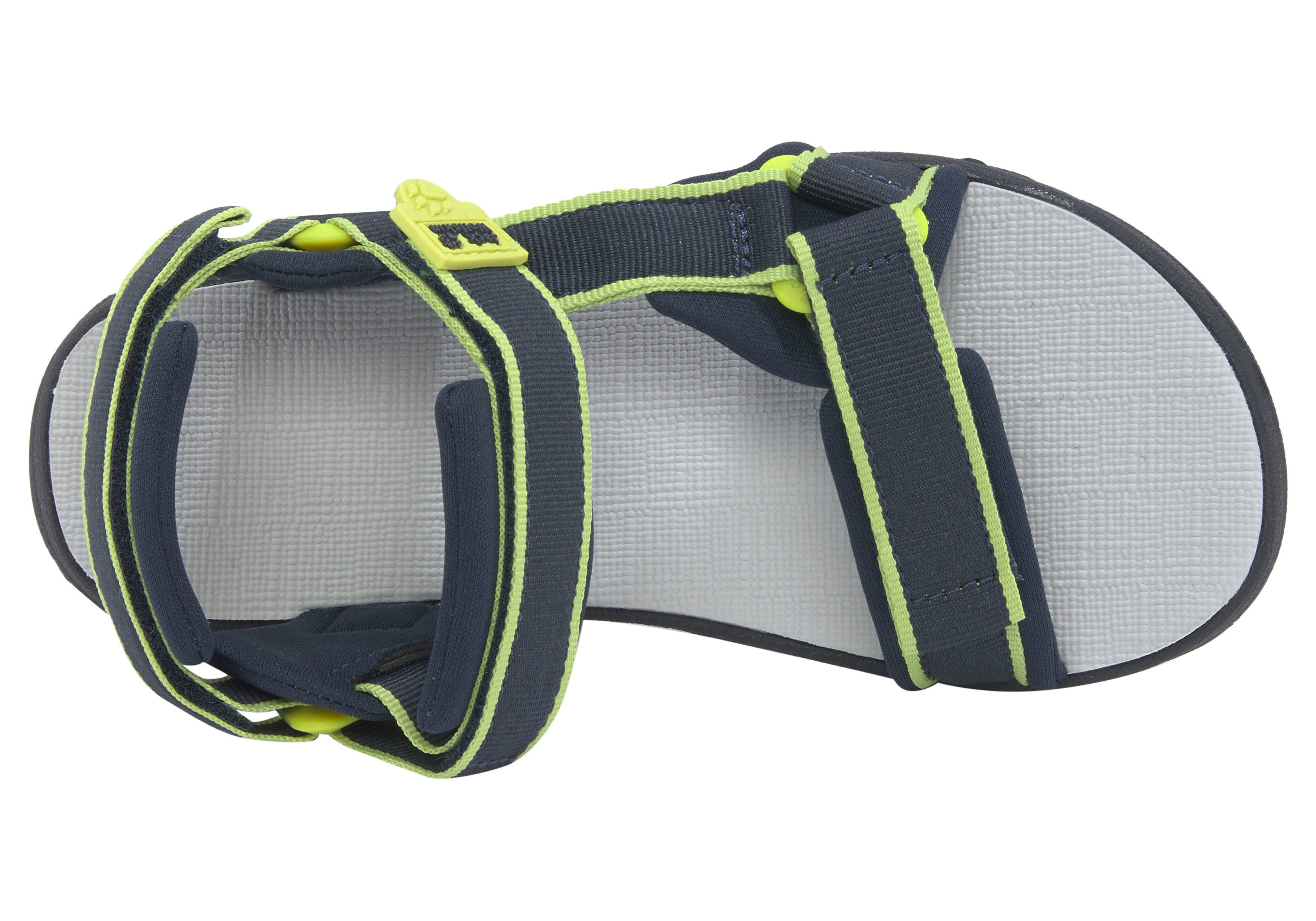 Jack Wolfskin Sandale K SEAS SEVEN mit Klettverschluss 3 blue-lime