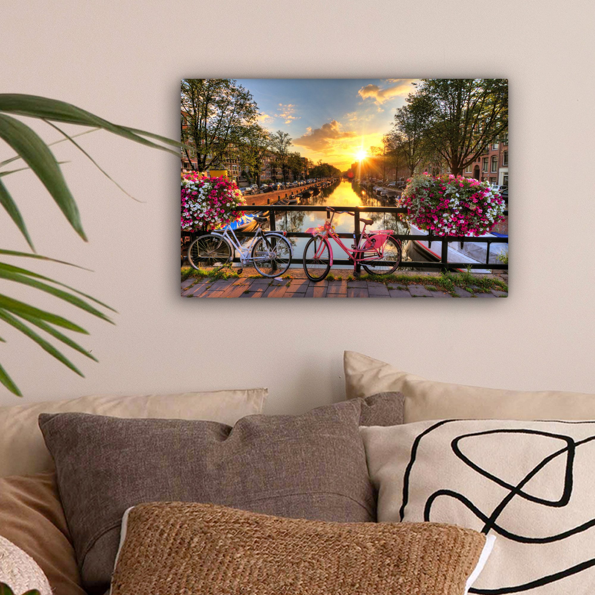 OneMillionCanvasses® Leinwandbild Fahrrad - Amsterdam - günstig online kaufen