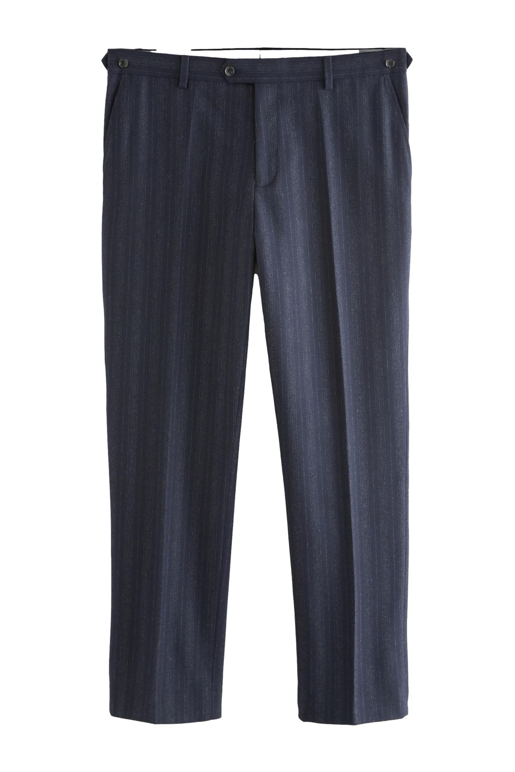 Anzughose Gestreifte Tailored Fit Anzughose aus Wollgemisch