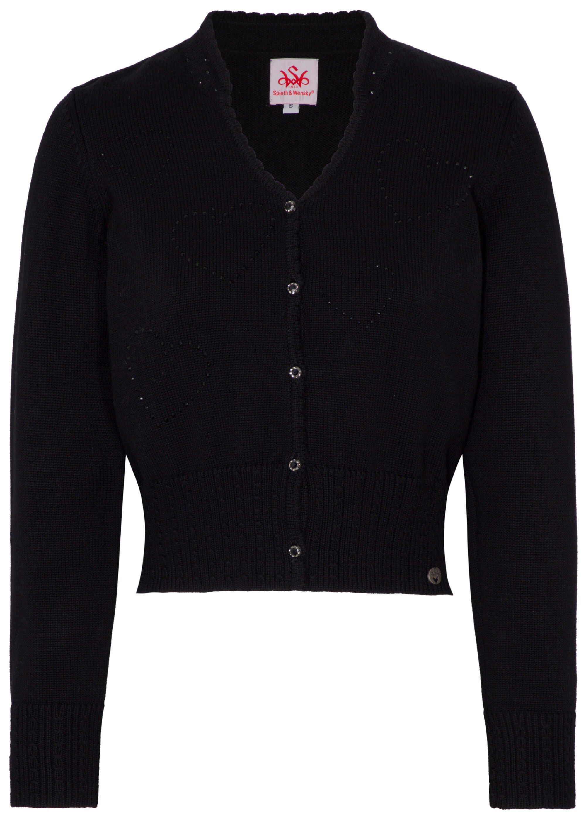 Spieth & Wensky Trachtenstrickjacke Gosina (1-tlg) mit funkelnden Knöpfen günstig online kaufen