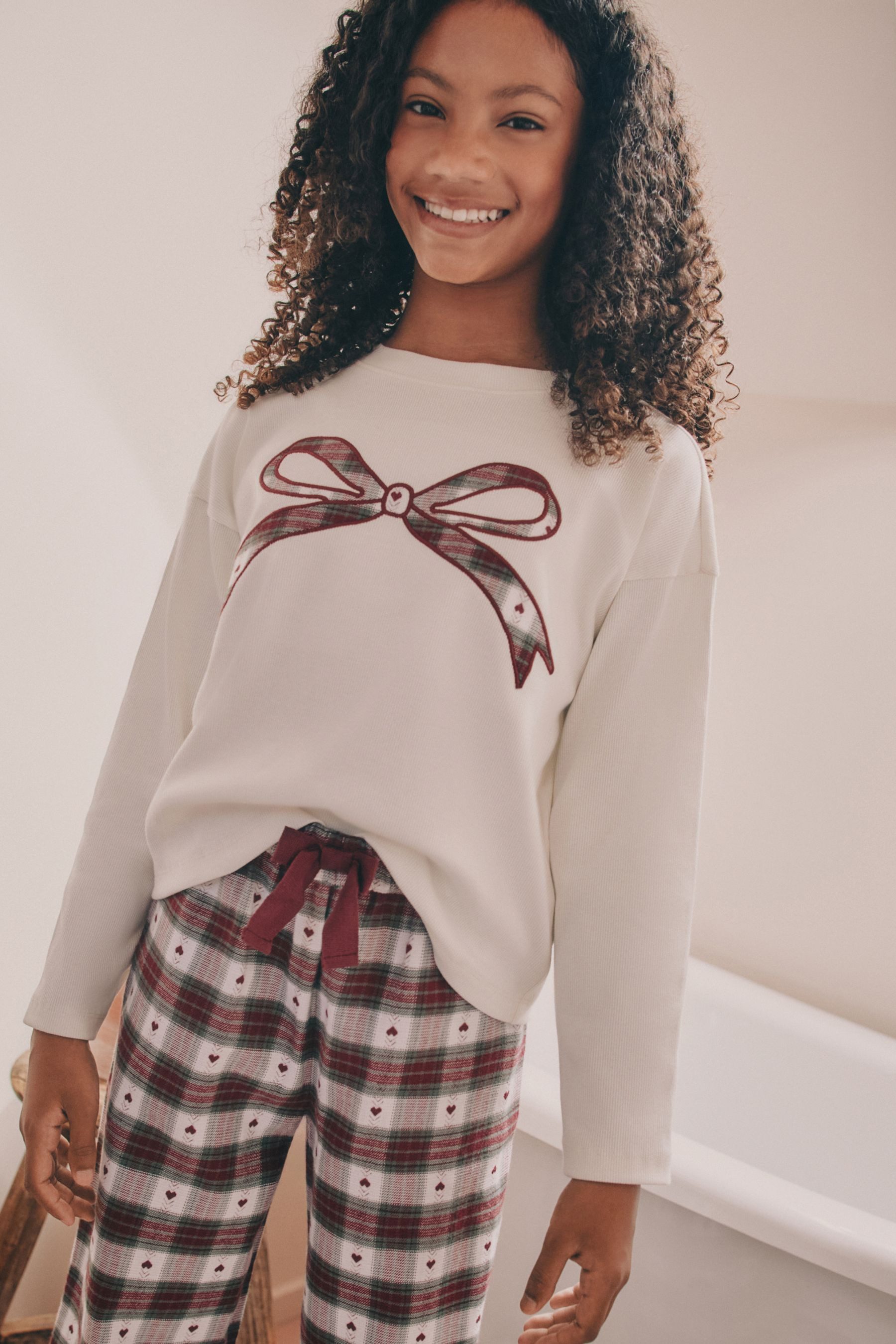 Next Pyjama Weihnachtliche Schlafanzughose aus Webstoff (2 tlg)