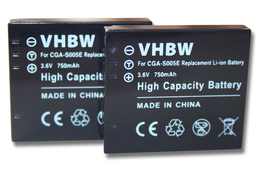 vhbw passend für Panasonic Lumix DMC-FX01, DMC-FX07, DMC-FX3, DMC-FX10, Kamera-Akku 750 mAh