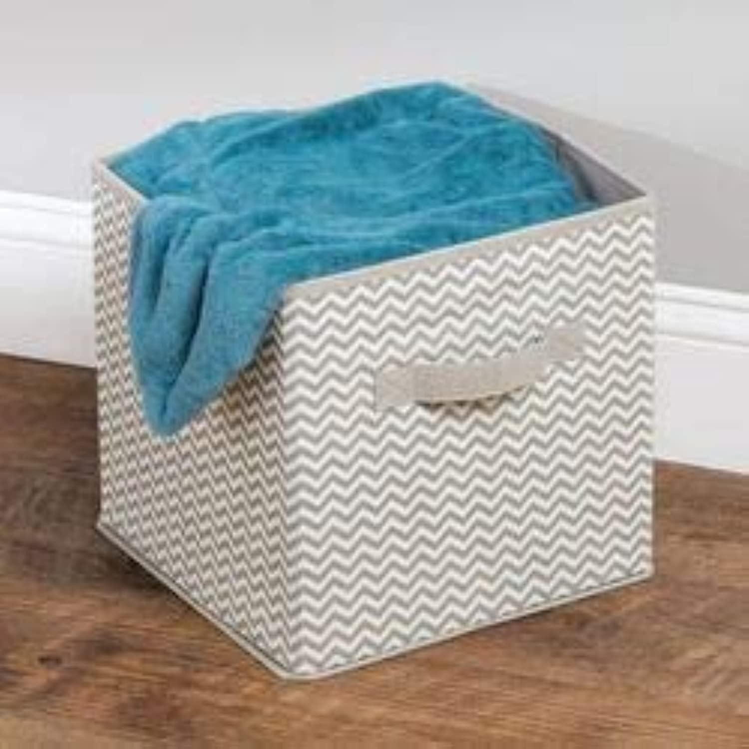 mDesign Aufbewahrungssystem 2er-Set Aufbewahrungsbox mDesign Stoffkisten Organizer Taupe/Naturwe
