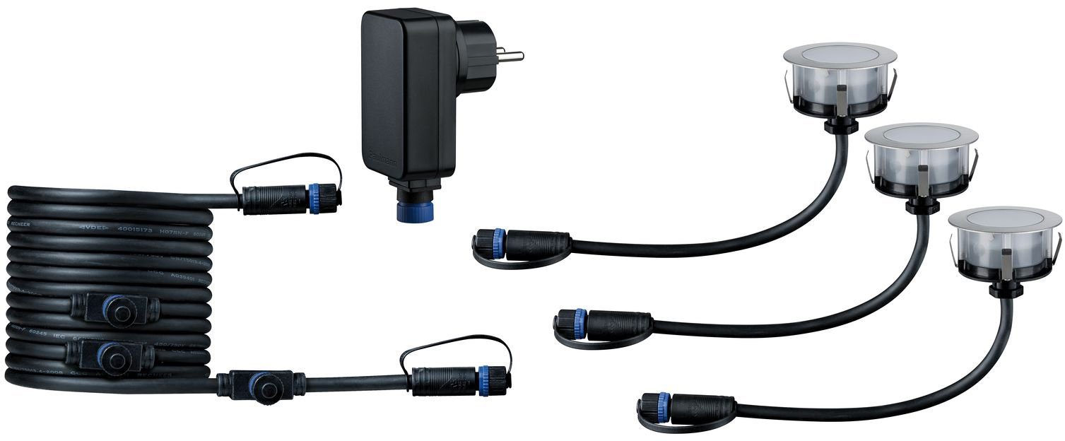 Paulmann LED Einbauleuchte Plug & Shine, Plug & Shine, LED fest integriert, Warmweiß, LED-Modul, IP65 3000K
