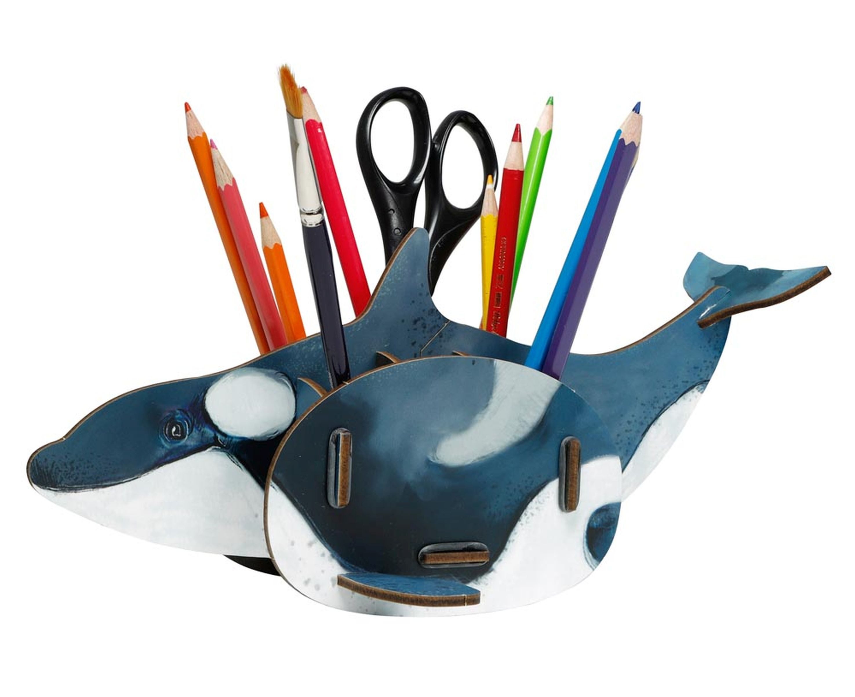 WERKHAUS® Aufbewahrungsbox Werkhaus - Stiftebox "Orca" Stiftehalter Stifteköcher Wal Fisch WE2070