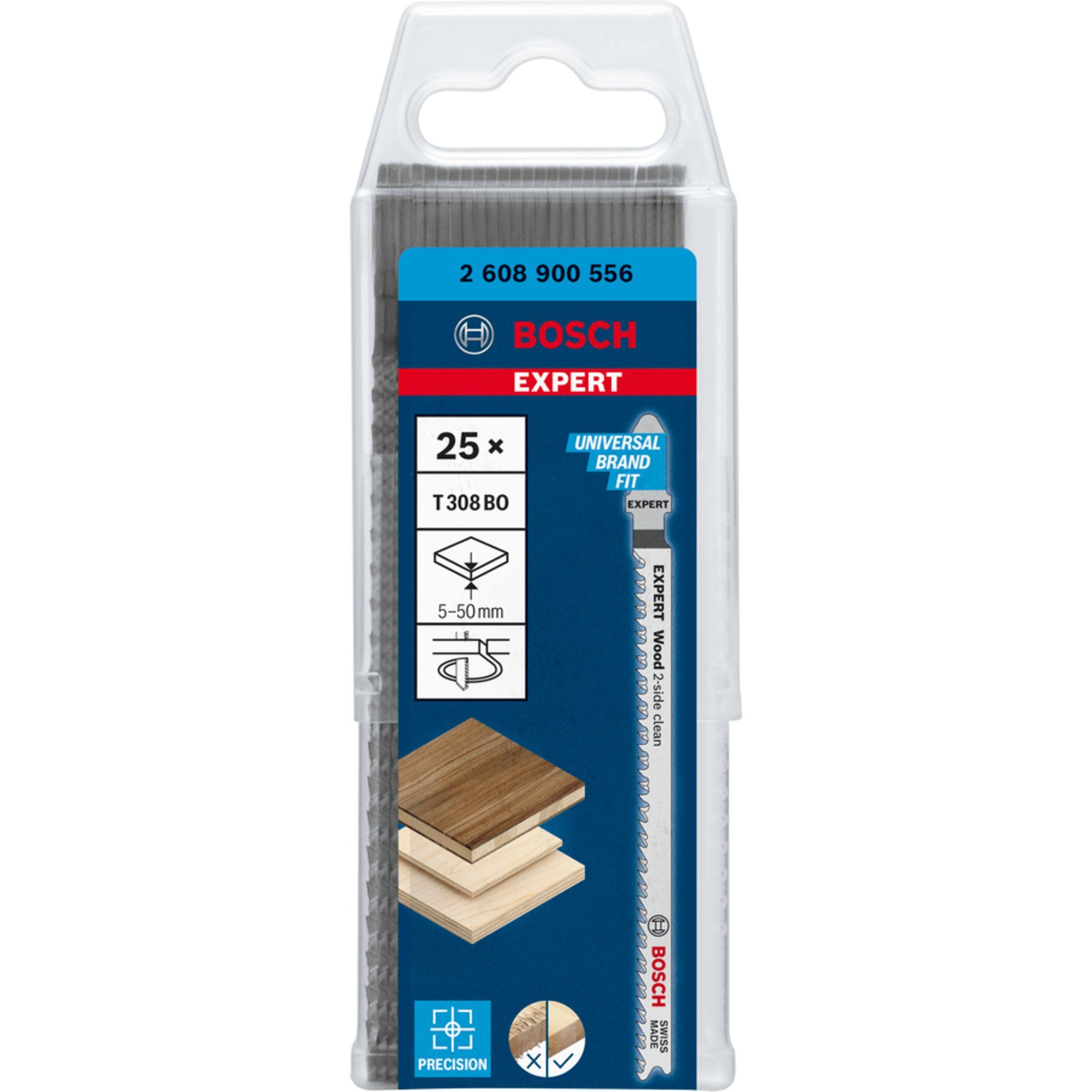 BOSCH Sägeblatt Bosch Professional Expert Stichsägeblatt T 308 BO,  Materialeignung: Holz