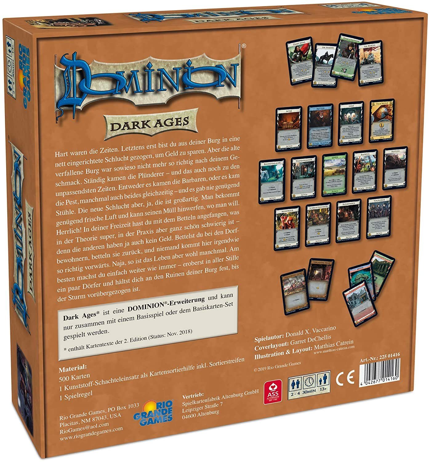Rio Grande Games Spiel RGG - Dominion - Erweiterung Dark Ages, Brettspiel
