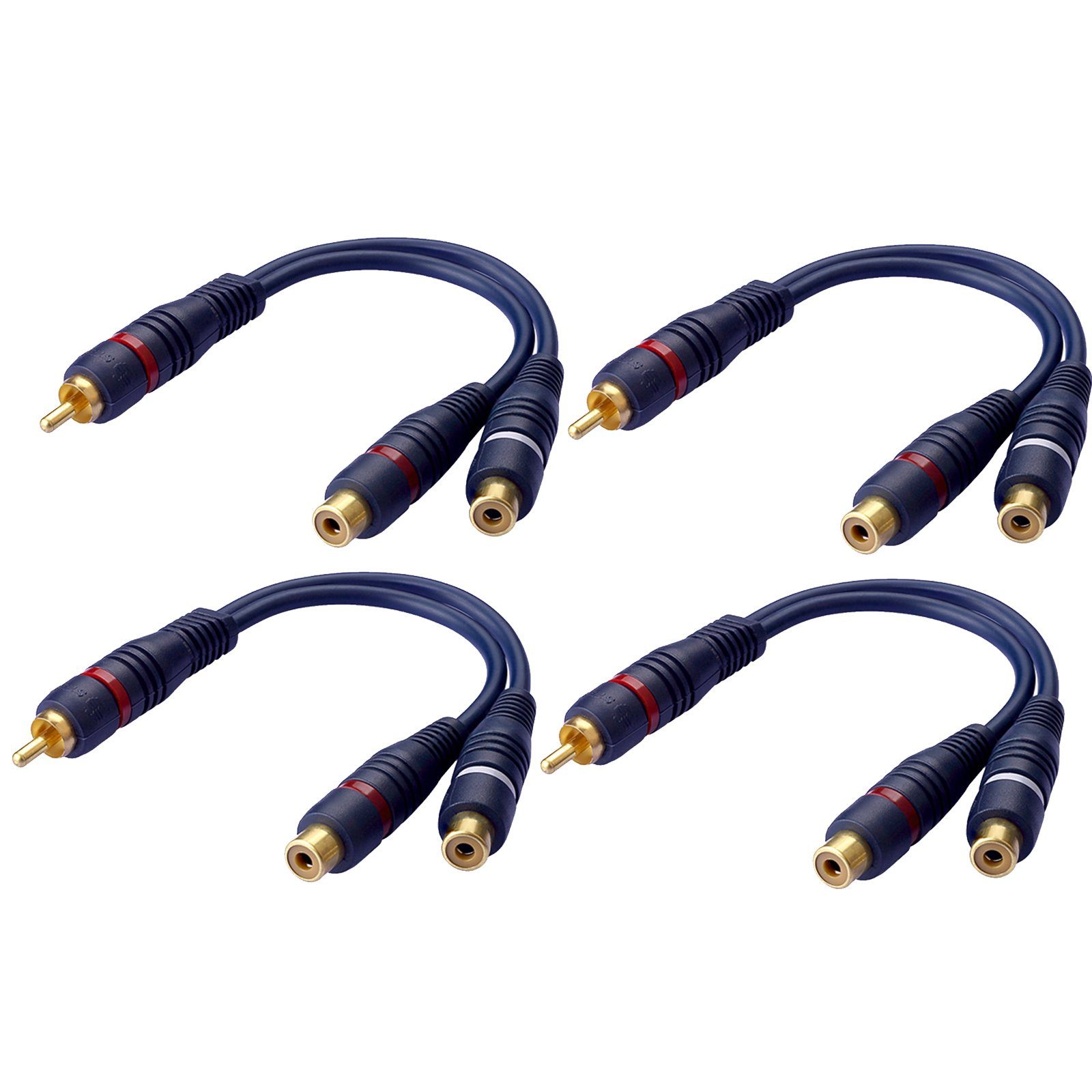 RCA Stecker auf Dual RCA Buchse Cinch 15cm Audio-Kabel Audio- & Video-Adapter