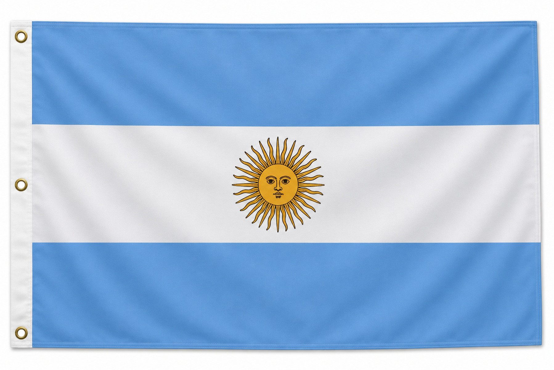 trends4cents Flagge XXL Flagge Fahne mit 3 Messingösen in 250 x 150 cm (Argentinien), für Fahnenmaste
