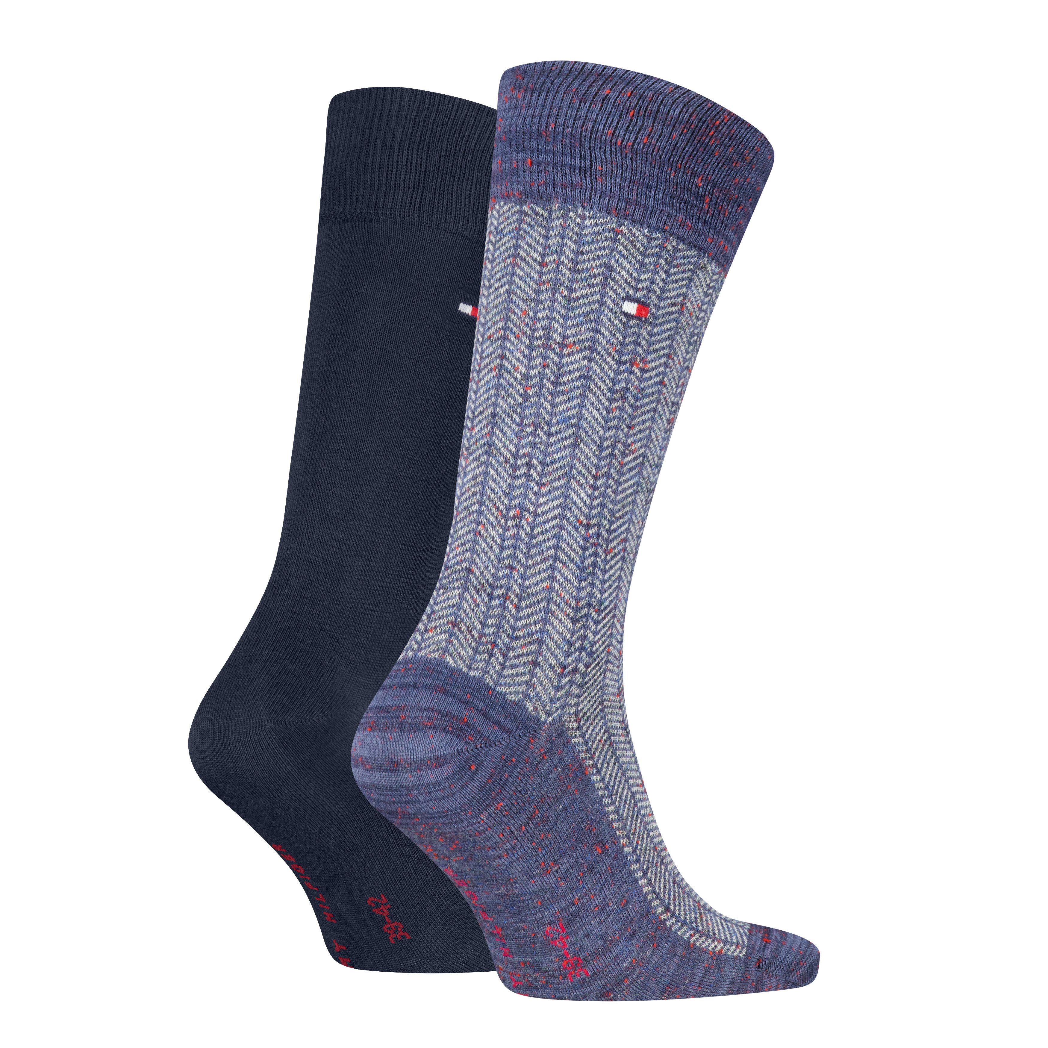 Tommy Hilfiger Socken TH MEN SOCK 2P MOULINE NAPPY HERRINGBONE (2 Paar)