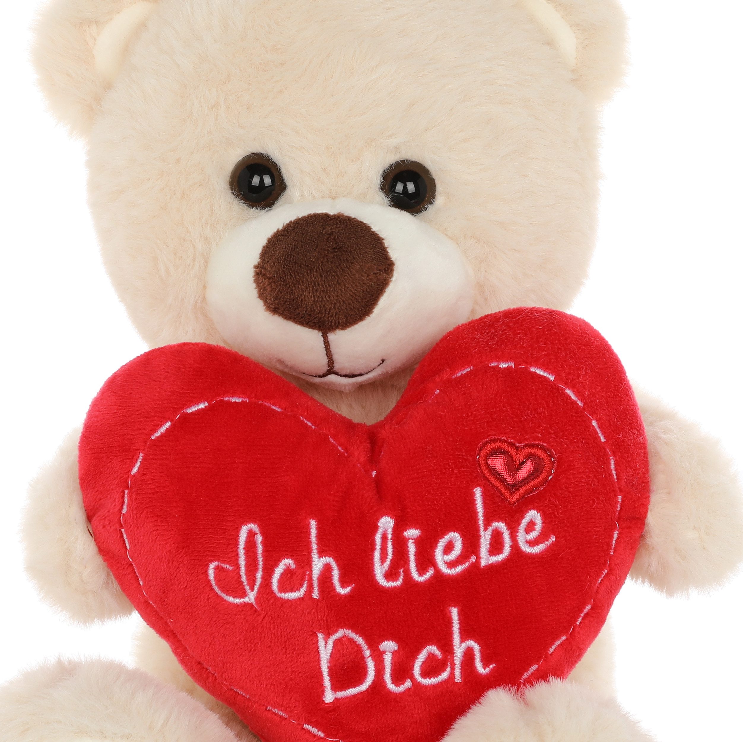 Little Lino Kuscheltier Teddybär Plüschbär mit Herz, Ideales Geschenk zum Geburtstag, Valentinstag oder Jahrestag