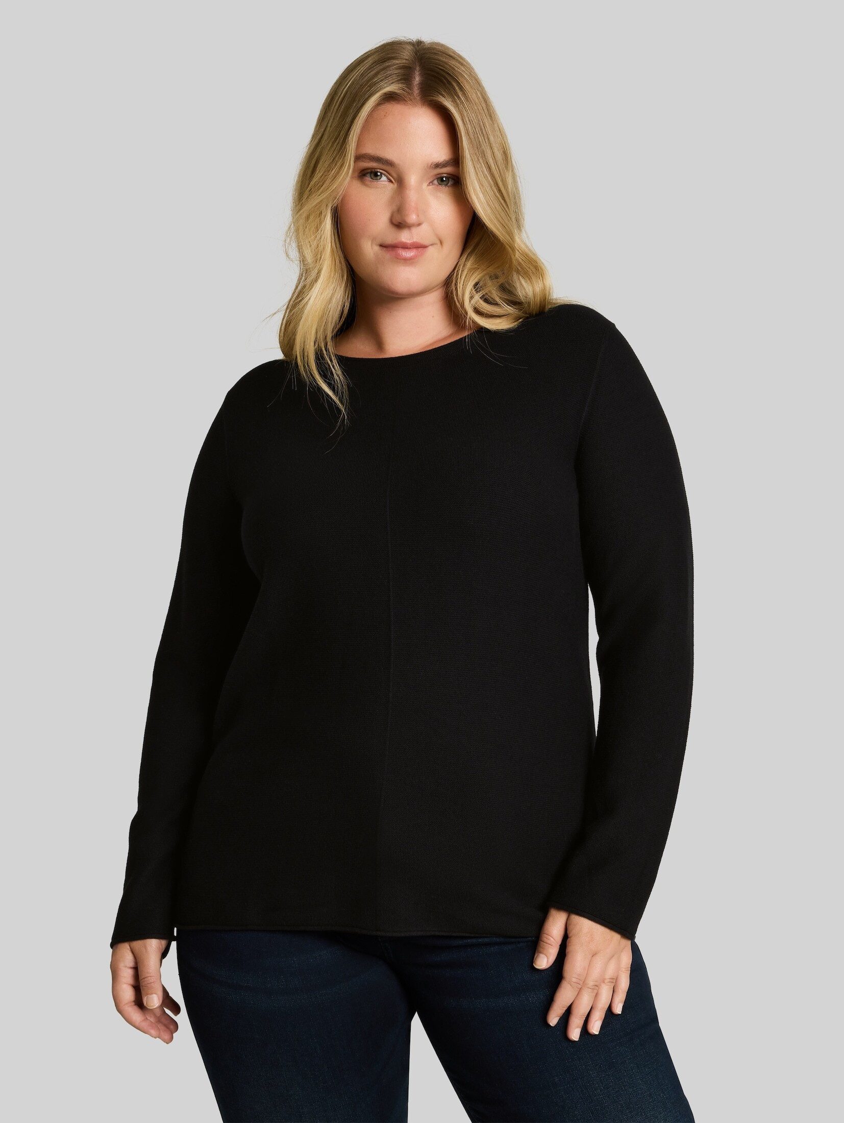 TOM TAILOR PLUS Strickpullover Pullover & Strickjacken Plus Size - Strickpullover aus Baumwolle