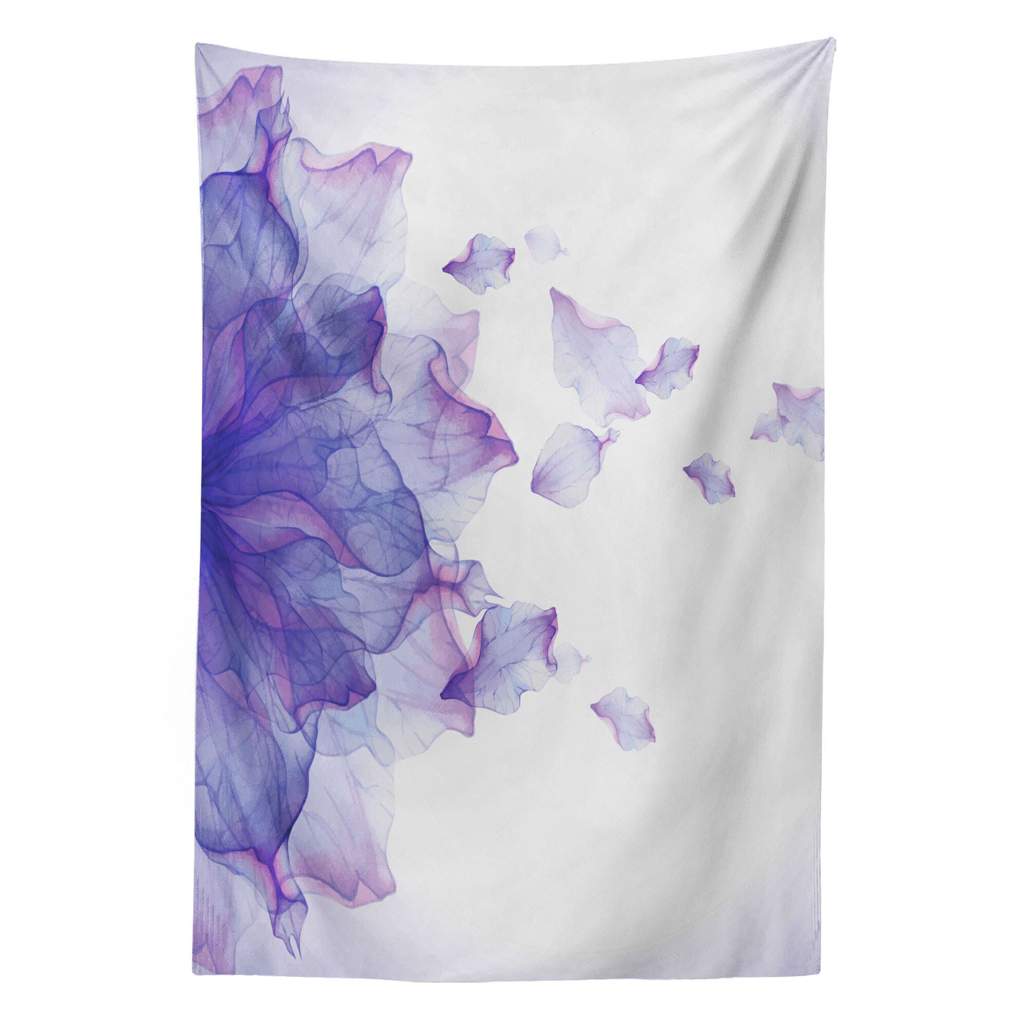 Abakuhaus Wandteppich aus Weiches Mikrofaser Stoff Für das Wohn und Schlafzimmer, rechteckig, Blume Abstrakt Modern Wasser