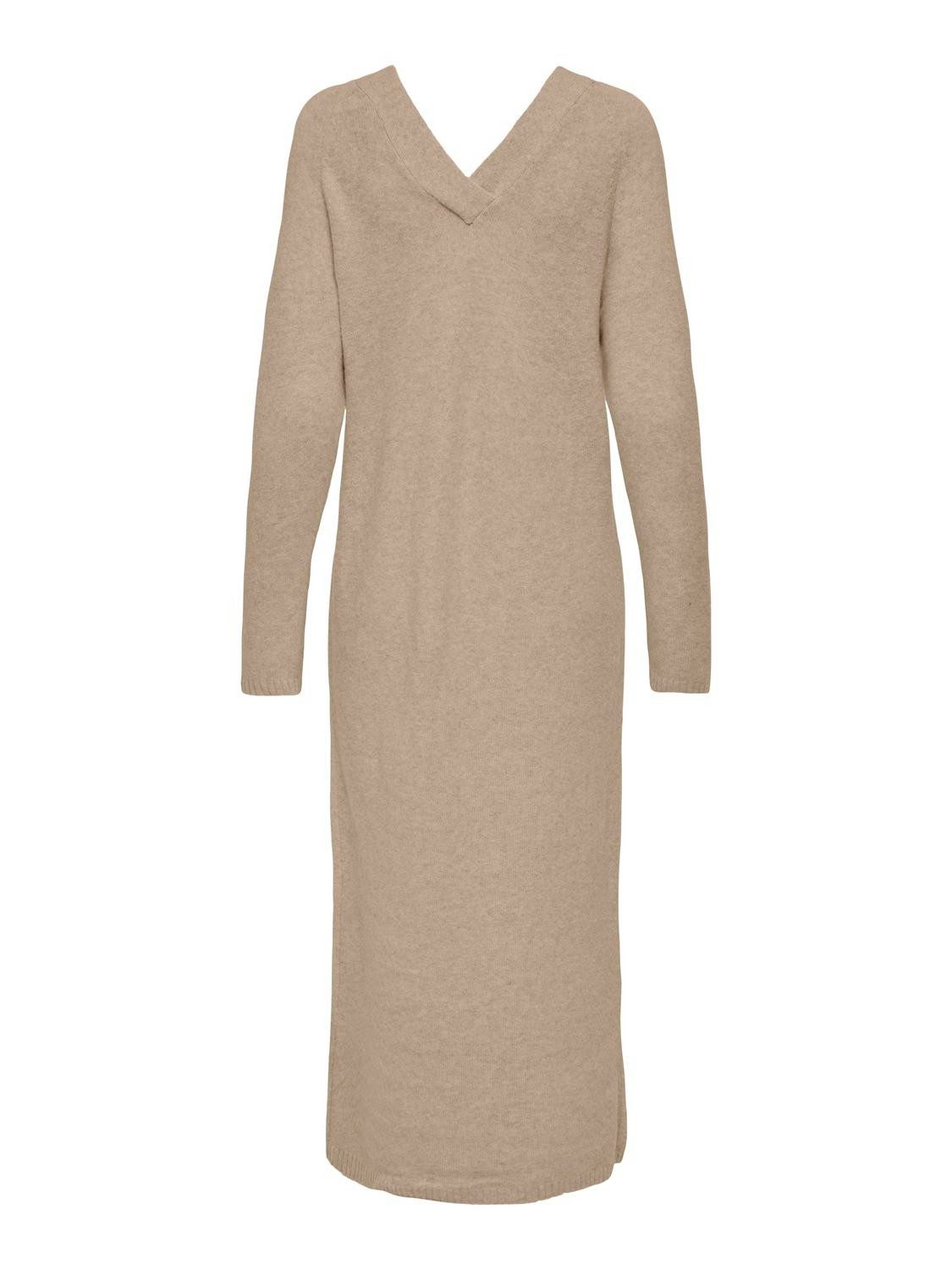 ONLY Strickkleid ONLJEANETT LIFE LS V-NECK günstig online kaufen