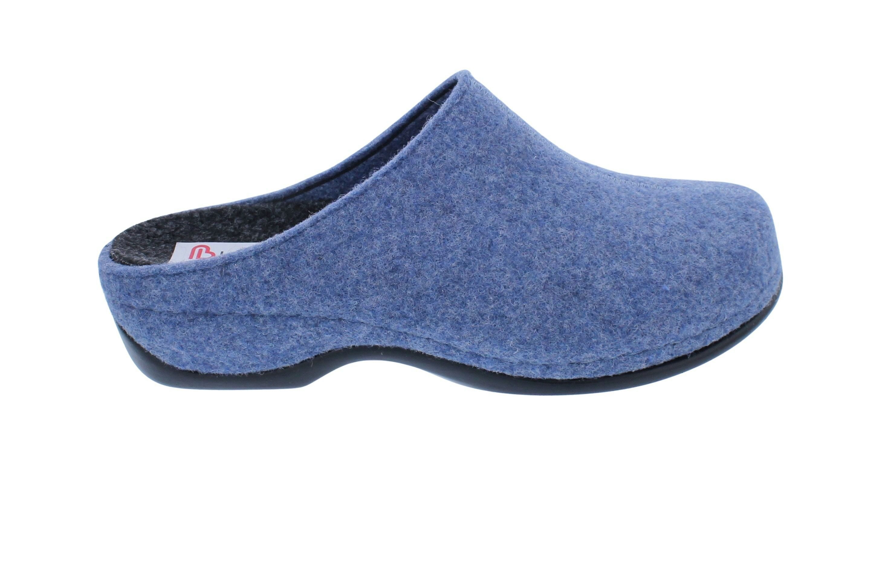 BERKEMANN Berkemann Hausschuh Florina 1025-045, Filz, Himmelblau, Weite H, Fußbe Pantoffel