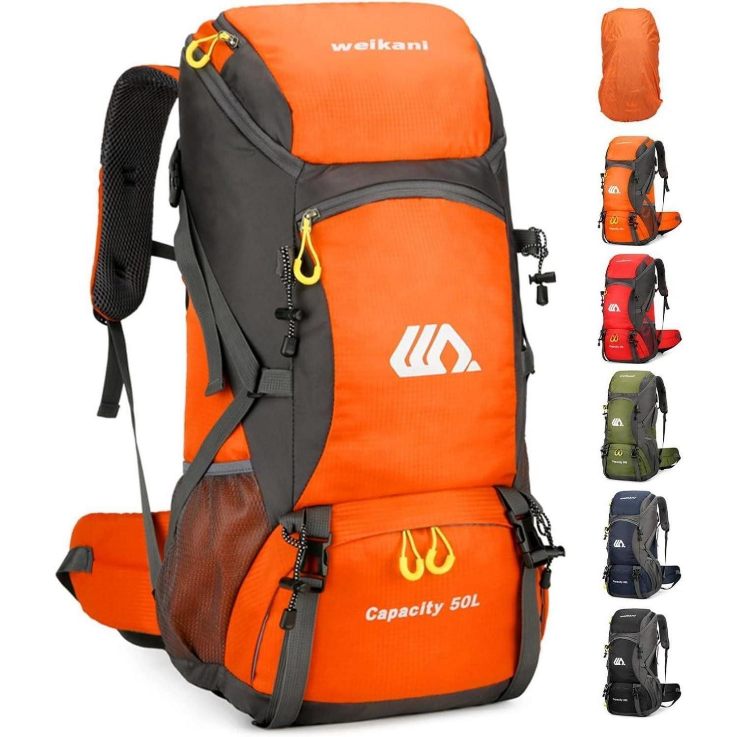 LuxusKollektion Trekkingrucksack Wanderrucksack 50L Trekkingrucksack Regenhülle Wasserdicht