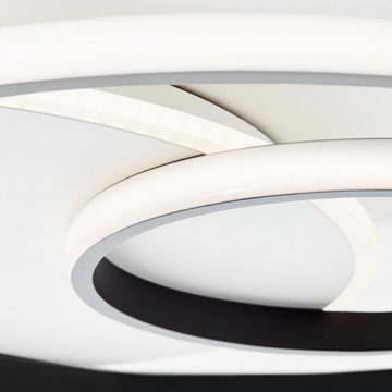 Brilliant Deckenleuchte Merapi, 3000K, Lampe, Merapi LED Deckenleuchte 51x51cm weiß/schwarz, Metall/Kunststof