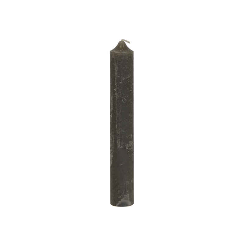 B&S Spitzkerze Rustikale Stabkerze durchgefärbt frostgrau Ø 3,7 x 25 cm