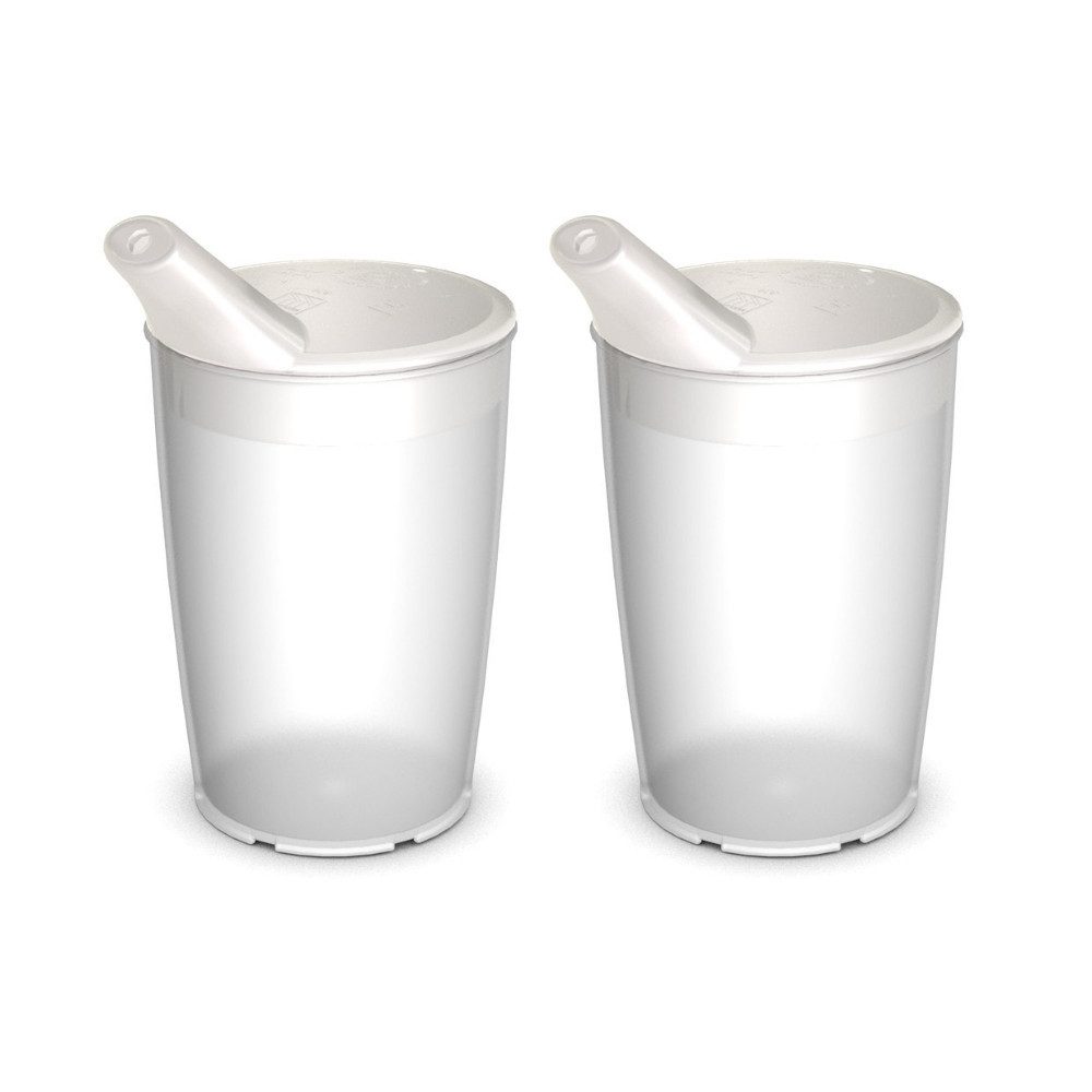 Ornamin Schnabelbecher Pflegebecher mit Schnabelaufsatz/Trinkaufsatz, 2-tlg., Kunststoff, Trinkhilfe l Alltagshilfe l BPA-frei l bruchstabil l Made in Germany