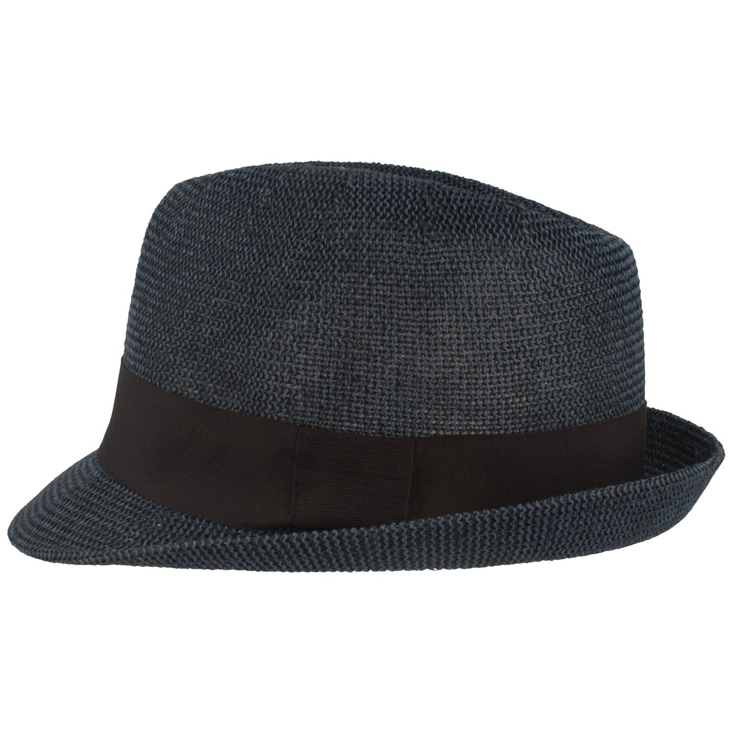 Breiter Strohhut luftiger grobmaschiger Papier Trilby günstig online kaufen