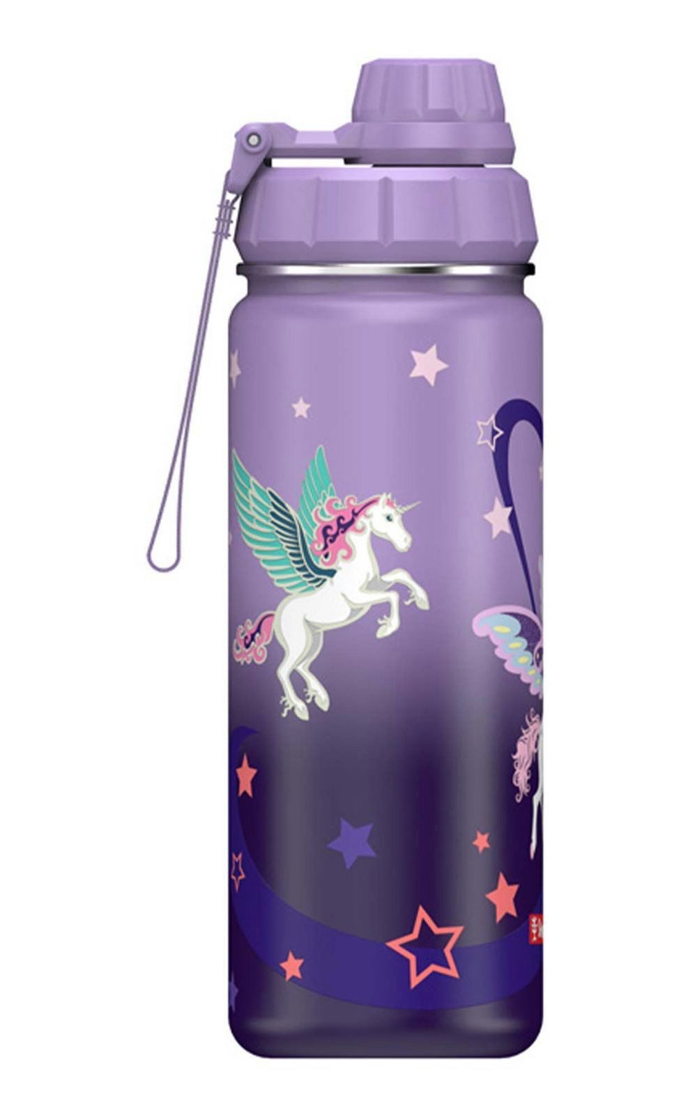 Step by Step Trinkflasche Edelstahl Trinkflasche Dreamy Pegasus 0,5 l, Kinder-Flasche, nicht Spülmaschinengeeignet, 500 ml