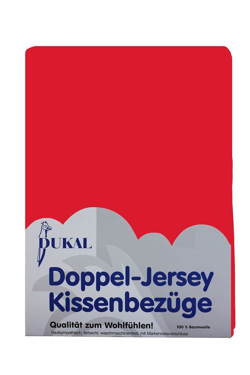 DUKAL Kissenbezüge aus hochwertigem Doppel-Jersey, 100% Baumwolle, (1 Stück), 40x40 cm, mit Reißverschluss, Made in Germany