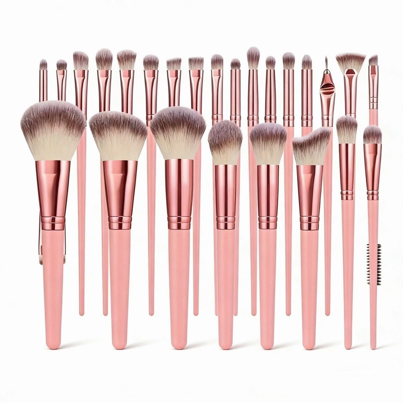 ibettertec Kosmetikpinsel-Set Make-up-Pinsel-Set 25-teilig - Für Foundation, Lidschatten & Kontur, 25 Stück Kosmetikpinsel Set, Vegane Borsten, cruelty free, weich