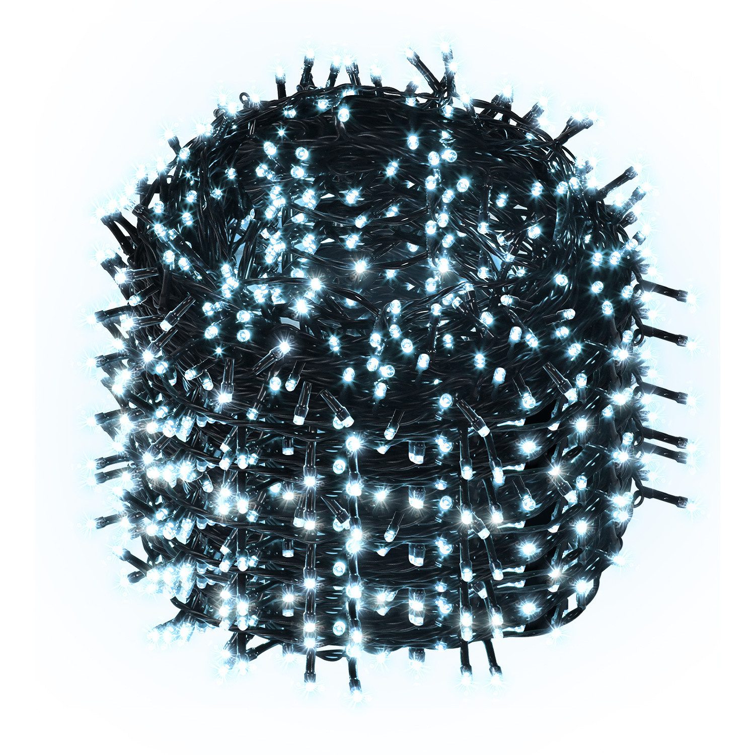 Clanmacy LED-Lichterkette 10-200M LED Lichterkette Weihnachten für Außen Innen 8 Modi Party Deko, Weihnachtsdeko Innen/Außen, 8 Modi Speicherfunktion, Wasserdicht