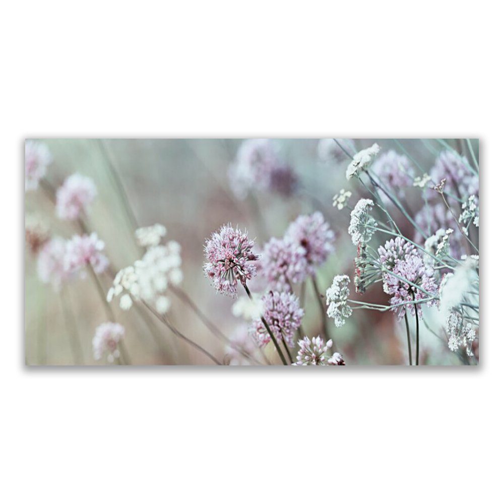 Tulup Leinwandbild XXL Wandbilder Leinwandbilder Bilder Canvas Bild 120 cm x 60 cm, Wildblumen-Wiesennatur, Leinwandbild