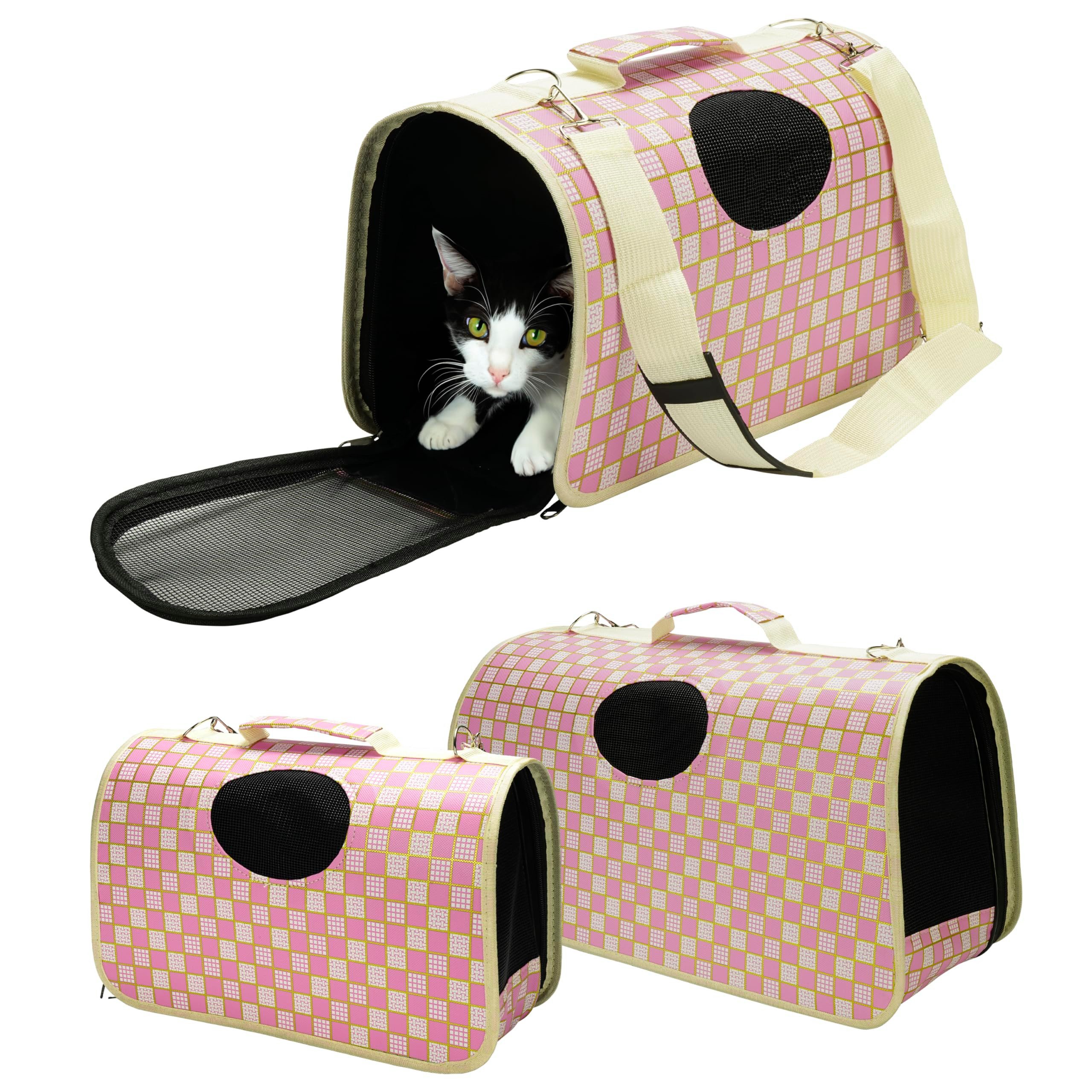 Reisenapf BELLE VOUS (3er Pack Rosa Tragetasche Hund & Katze - Von