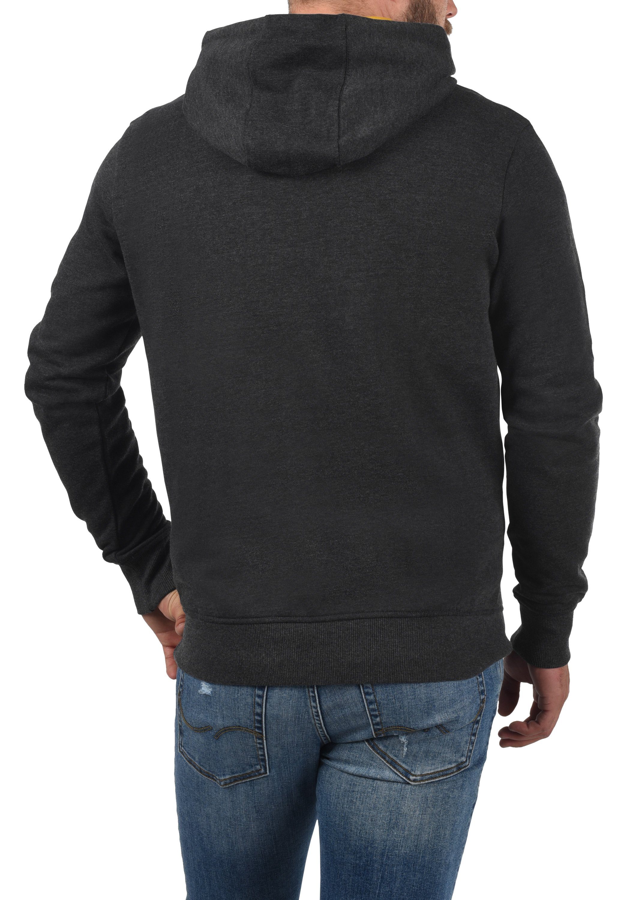 Solid Hoodie SDKenan Kapuzensweatshirt farblichen Dark mit kontrastreichen Grey (1940071) Details Melange