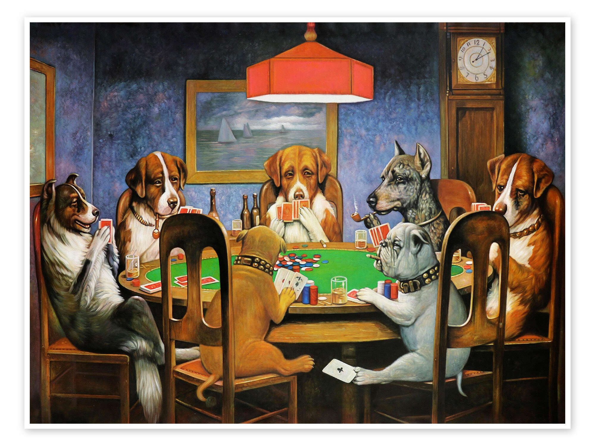 Posterlounge Wandbild A Friend in Need (Dogs Playing Poker), 1903, Cassius günstig online kaufen