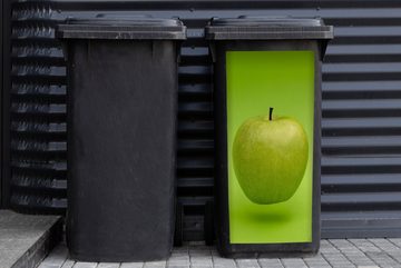 MuchoWow Wandsticker Obst - Apfel - Grün (1 St), Mülleimer-aufkleber, Mülltonne, Sticker, Container, Abfalbehälter