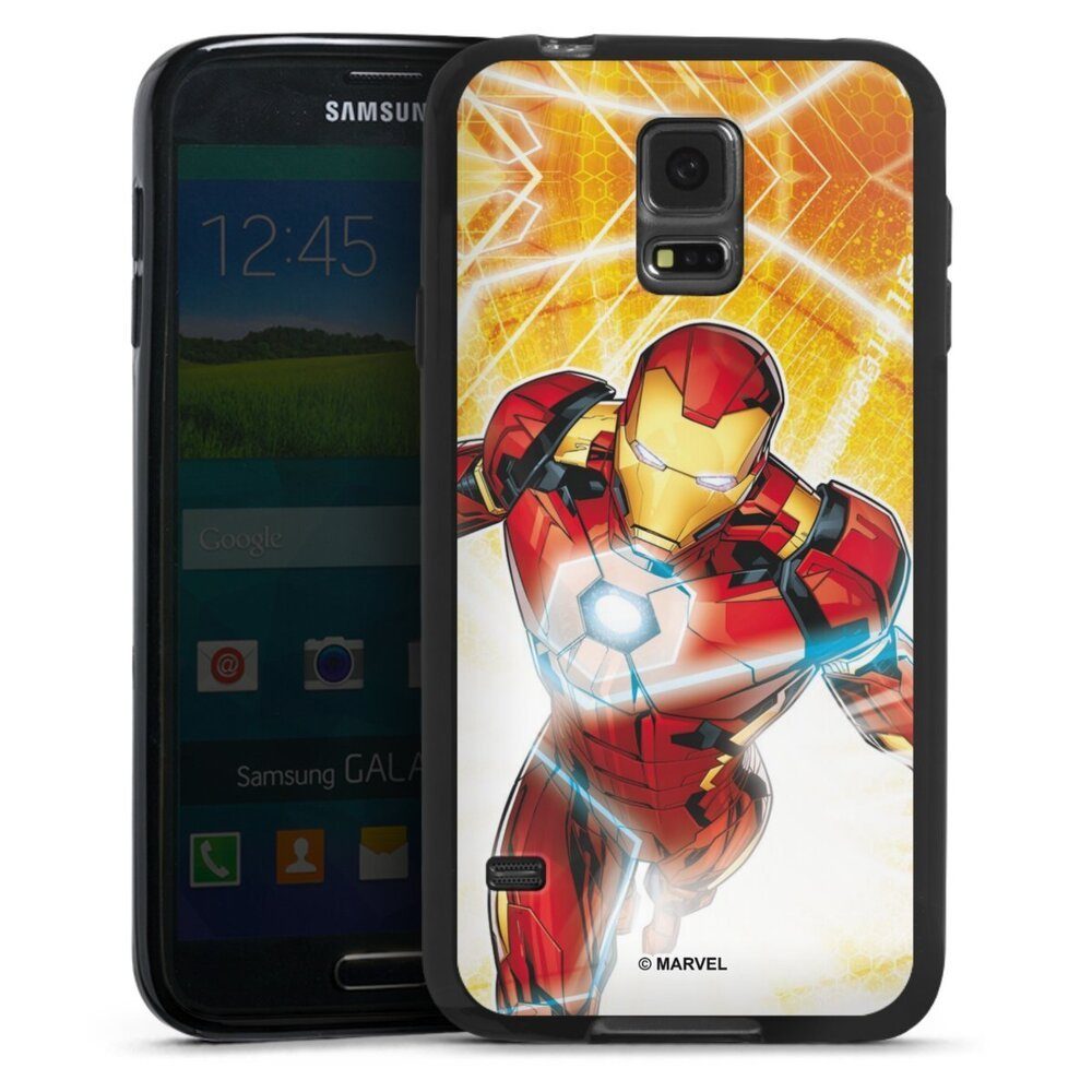 DeinDesign Handyhülle Iron Man on Fire, Samsung Galaxy S5 Neo Silikon Hülle Bumper Case Handy Schutzhülle