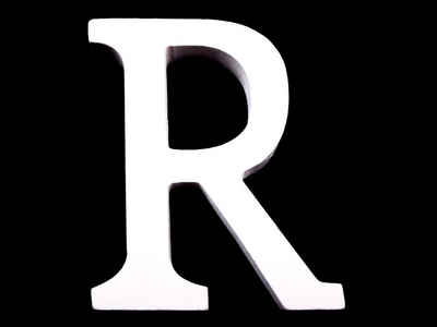 maDDma Deko-Buchstaben »3D Holzbuchstabe 8 cm, weiß«, Einzelbuchstabe "R"