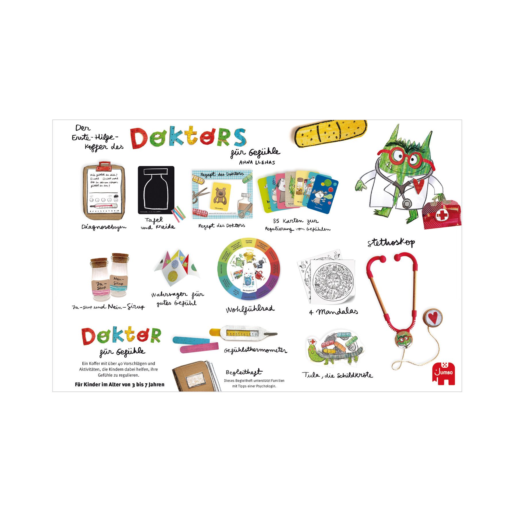Jumbo Spiele Spiel Ich Lerne - Feeling Doctor - Das Farbenmonster, Jumbo Spiele 1110101623 Ich entdecke die Emotionen