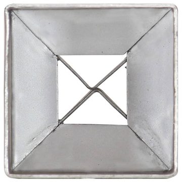 vidaXL Einschlagbodenhülse Erdspieße 12 Stk Silbern 7775 cm Verzinkter Stahl