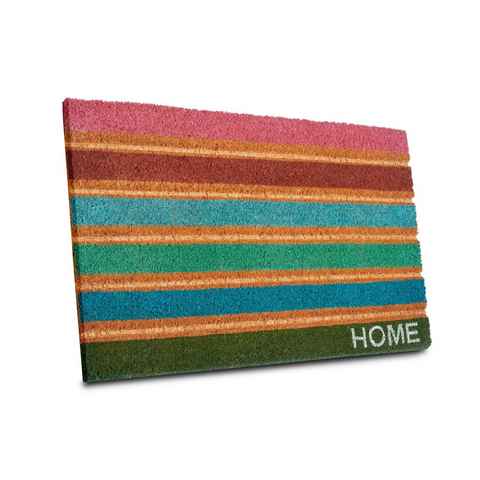 Fußmatte Mix Mats Kokos Colorful Stripes, HANSE Home, rechteckig, Höhe: 15 mm, Kokos, Schmutzfangmatte, Outdoor, Rutschfest, Innen, Kokosmatte, Bunt