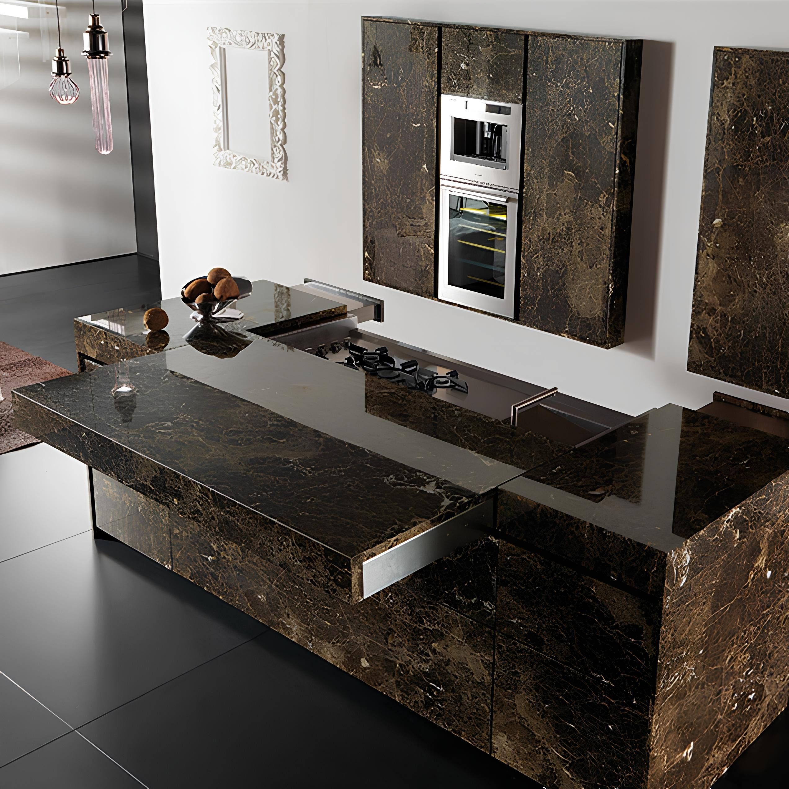 JVmoebel Bodenfliese Marmor Dark Emperador Polierter Naturstein Bodenbelag, Marmor, Dark Emberado, Marmor 1 m² Dark Emberado, Made in Europa