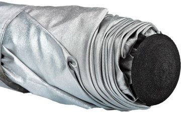 EuroSCHIRM® Taschenregenschirm light trek® ultra, silber, besonders leicht, kompakte Größe und mit UV-Schutz 50+
