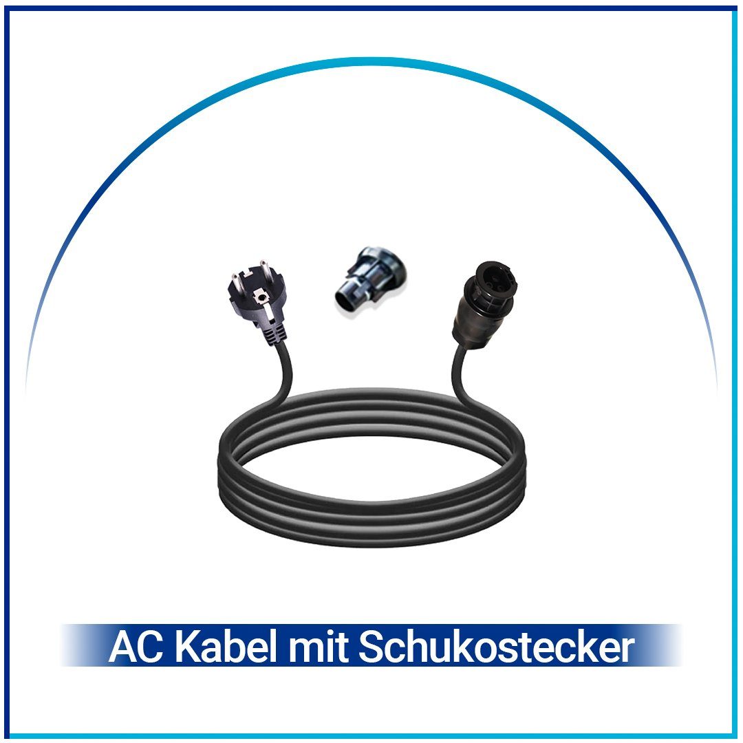 Schukostecker Solaranlage und 430W HMS-400-1T Bifazial etm SOLAR-HOOK 10m Wechselrichter mit Balkonkraftwerk Komplettset,