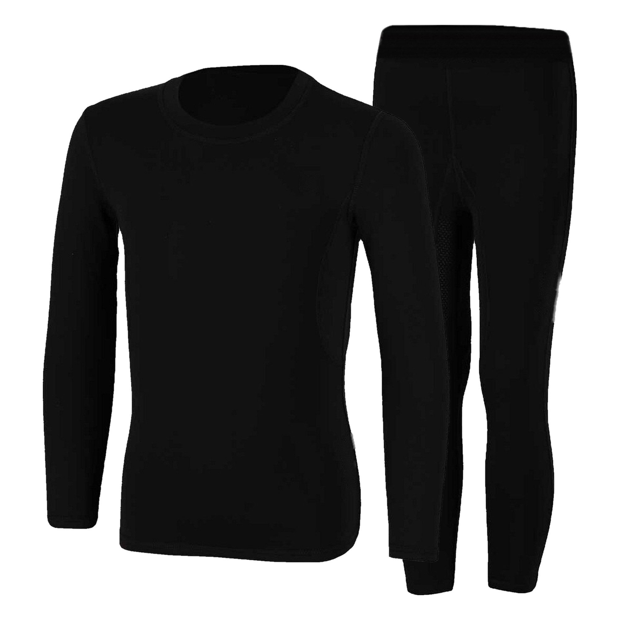 Black Snake Thermounterwäsche-Set Langarm Funktionsunterwäsche als Skiunterwäsche für Jungen und Mädchen, 2-St., Atmungsaktiv mit Mesh und Flachnähten für Skikurs Rodeln und Fußball