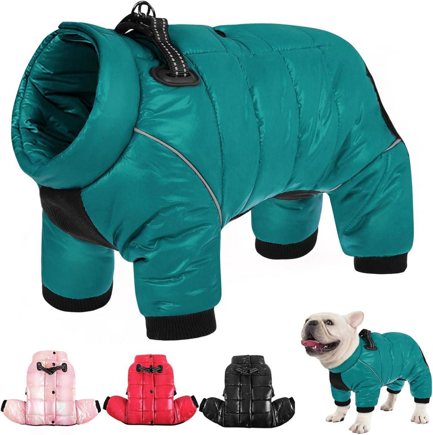Schutzkragen Hundemantel Winter Warme Hundejacke für Kleine Mittelhunde Reflective