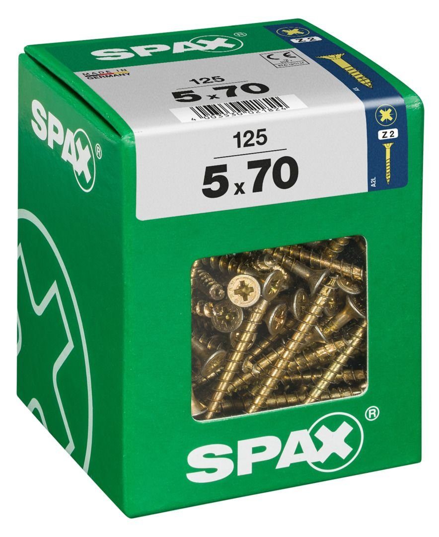 2 Holzbauschraube SPAX 70 mm 125 - Spax Universalschrauben 5.0 PZ x