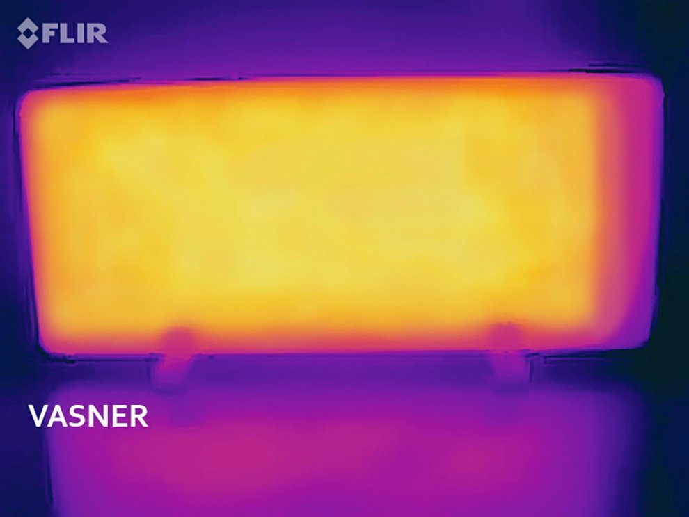 Vasner Infrarotheizung schwarz, Konvi mit Watt Thermostat, Hybridheizung & Konvektion 1.200