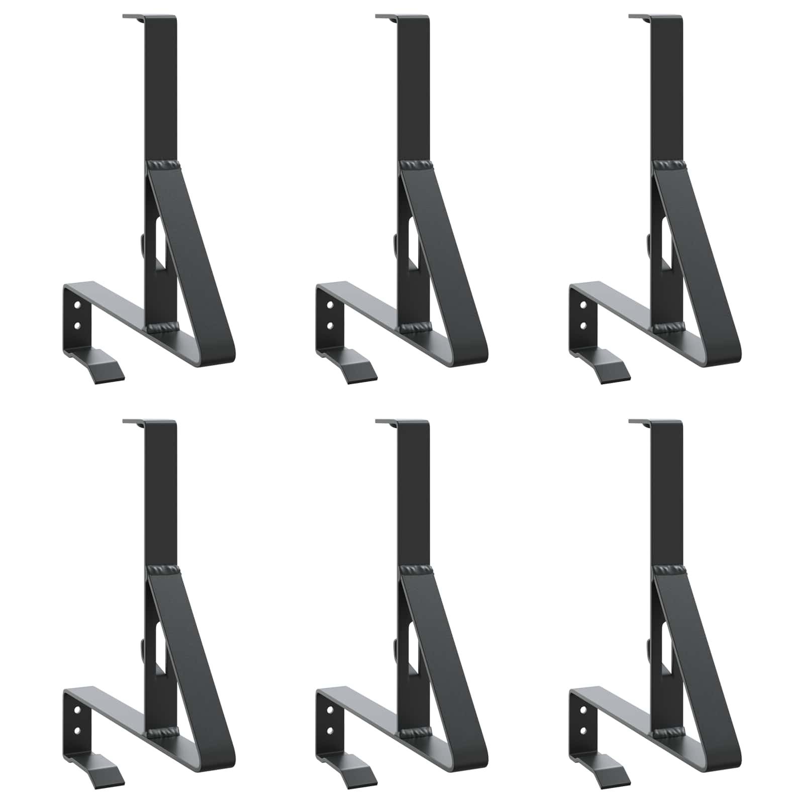 vidaXL Draht Schneewächter Unterstützung 6 stk. Schwarz 29,5 x 3 x 34,5 cm, (6St)
