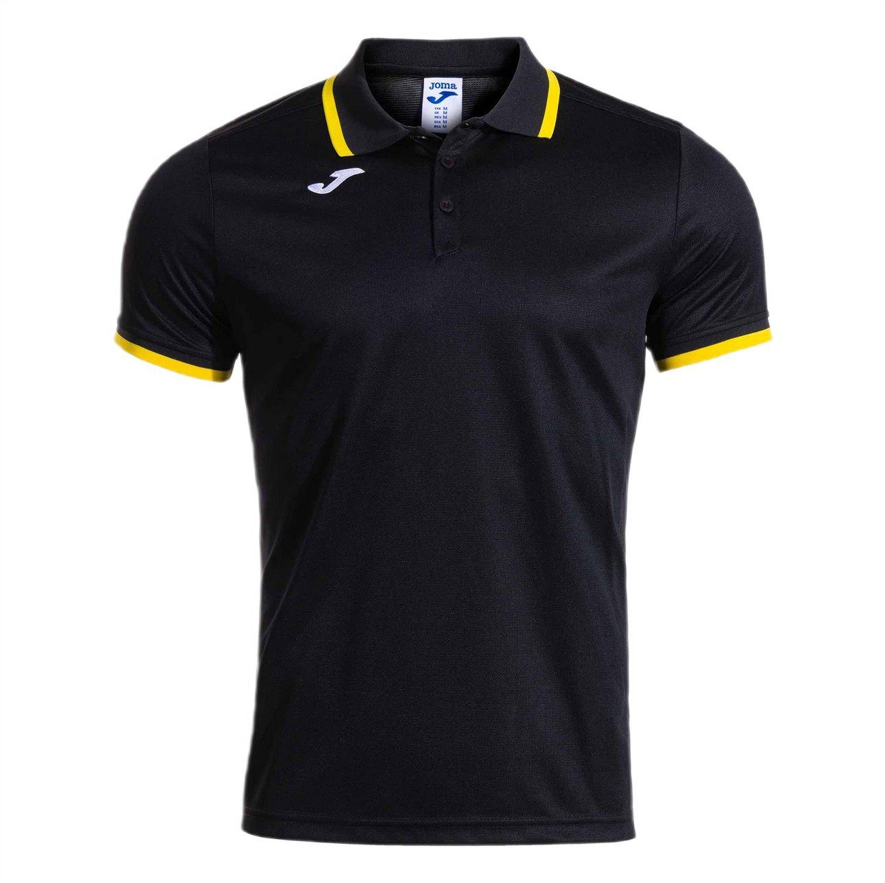 Joma Poloshirt Combi Premium (komfortable Passform, atmungsaktiv) schwarz/gelb Herren